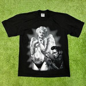 Vintage MARILYN MONROE Angel Wings Tatoo T-Shirt Super Heavy Size XL